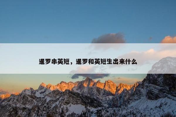 暹罗串英短，暹罗和英短生出来什么