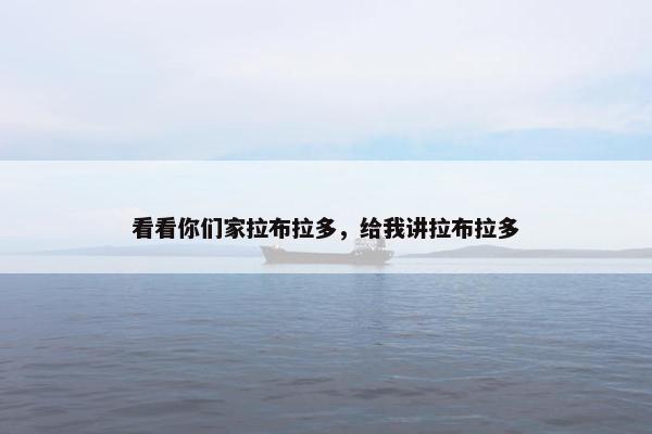 看看你们家拉布拉多，给我讲拉布拉多