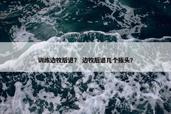 训练边牧后退？ 边牧后退几个指头？