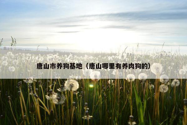 唐山市养狗基地（唐山哪里有养肉狗的）