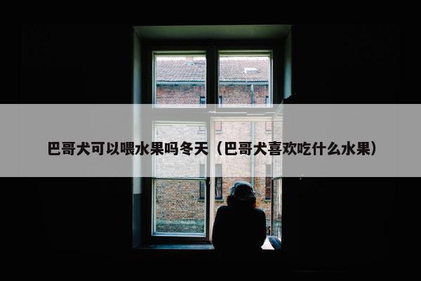 巴哥犬可以喂水果吗冬天（巴哥犬喜欢吃什么水果）