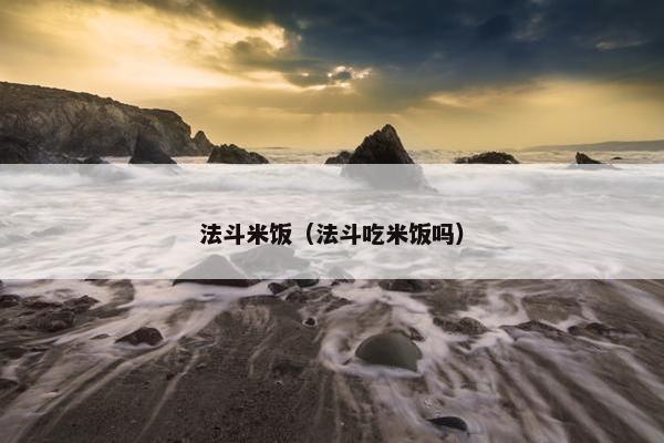 法斗米饭（法斗吃米饭吗）