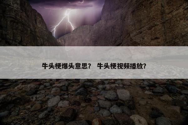 牛头梗爆头意思？ 牛头梗视频播放？