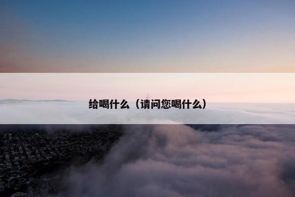 给喝什么（请问您喝什么）