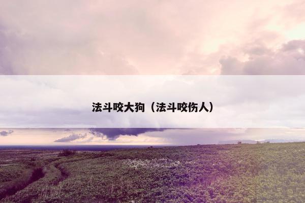 法斗咬大狗（法斗咬伤人）