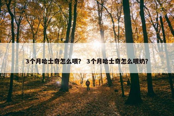3个月哈士奇怎么喂？ 3个月哈士奇怎么喂奶？