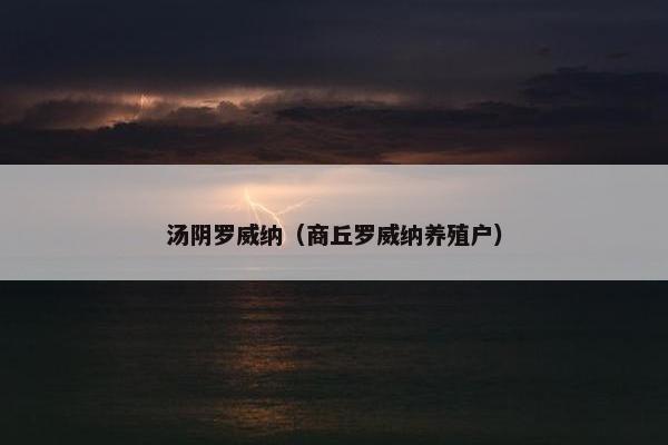 汤阴罗威纳（商丘罗威纳养殖户）
