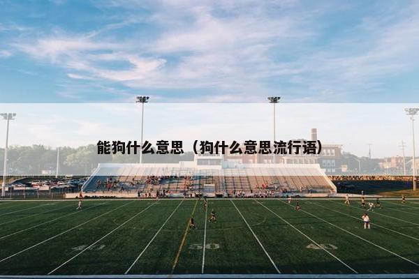 能狗什么意思（狗什么意思流行语）