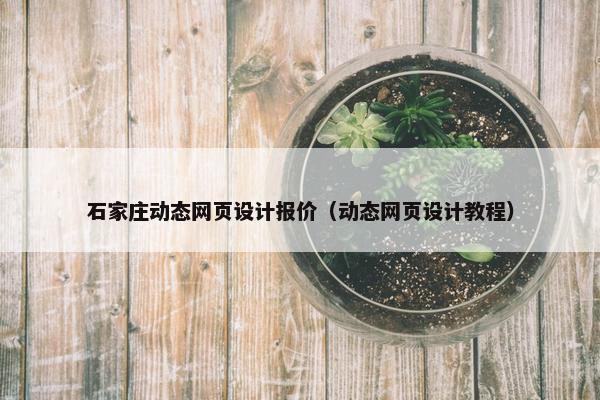 石家庄动态网页设计报价（动态网页设计教程）