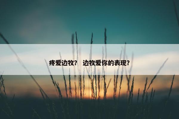疼爱边牧？ 边牧爱你的表现？