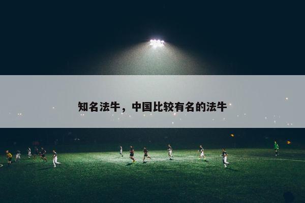 知名法牛，中国比较有名的法牛