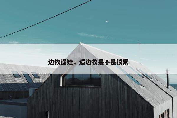 边牧遛娃，遛边牧是不是很累