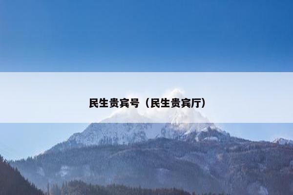 民生贵宾号（民生贵宾厅）