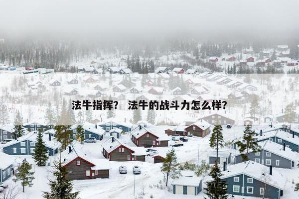 法牛指挥？ 法牛的战斗力怎么样？