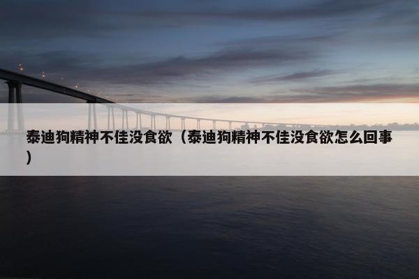 泰迪狗精神不佳没食欲（泰迪狗精神不佳没食欲怎么回事）