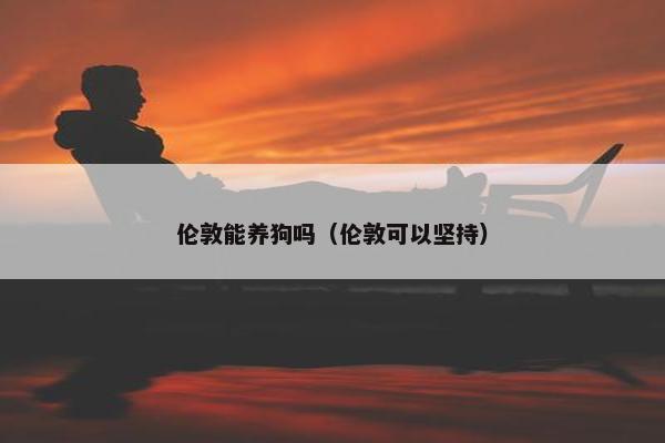 伦敦能养狗吗（伦敦可以坚持）