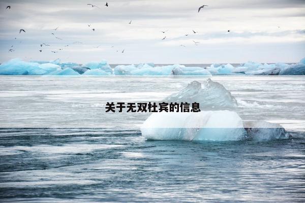 关于无双杜宾的信息