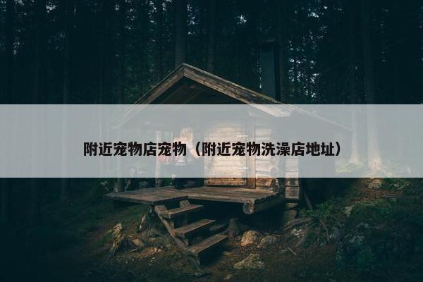 附近宠物店宠物（附近宠物洗澡店地址）