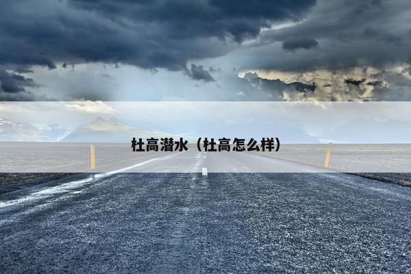 杜高潜水（杜高怎么样）