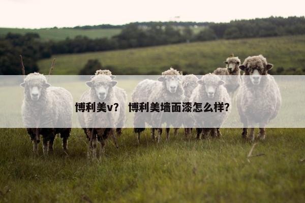 博利美v？ 博利美墙面漆怎么样？