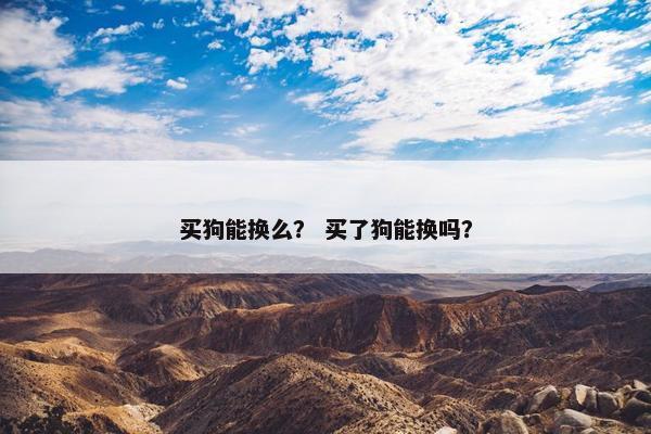 买狗能换么？ 买了狗能换吗？