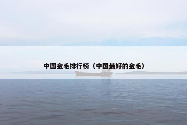 中国金毛排行榜（中国最好的金毛）