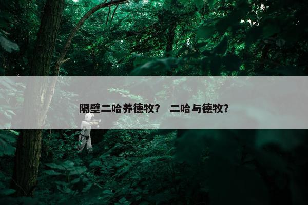 隔壁二哈养德牧？ 二哈与德牧？