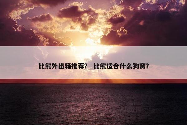 比熊外出箱推荐？ 比熊适合什么狗窝？