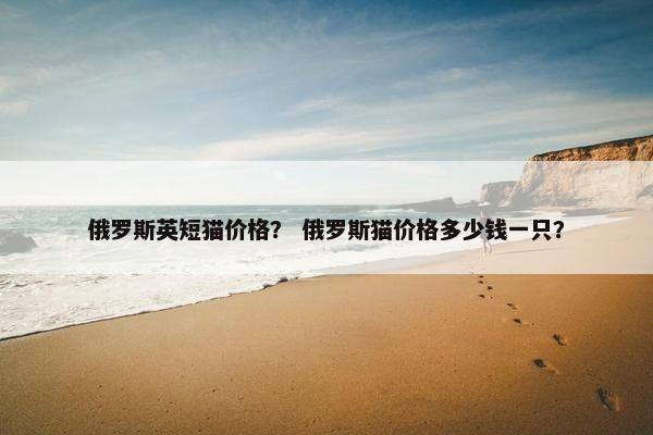 俄罗斯英短猫价格？ 俄罗斯猫价格多少钱一只？