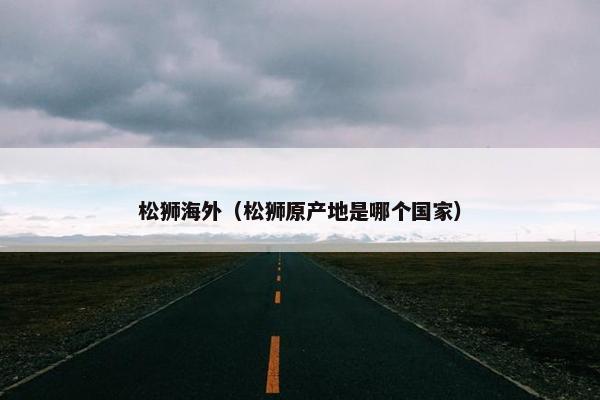 松狮海外（松狮原产地是哪个国家）