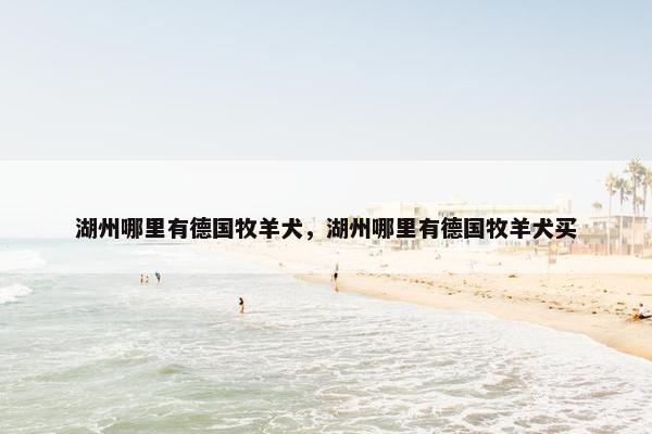 湖州哪里有德国牧羊犬，湖州哪里有德国牧羊犬买
