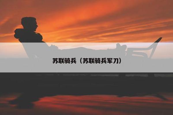 苏联骑兵（苏联骑兵军刀）