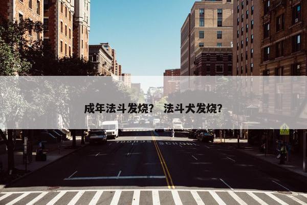 成年法斗发烧？ 法斗犬发烧？