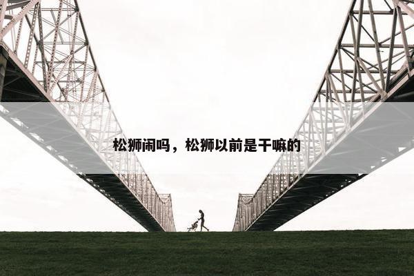 松狮闹吗，松狮以前是干嘛的