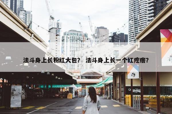法斗身上长粉红大包？ 法斗身上长一个红疙瘩？