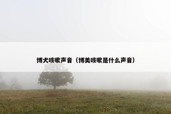 博犬咳嗽声音（博美咳嗽是什么声音）