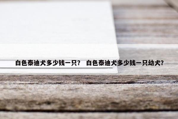 白色泰迪犬多少钱一只？ 白色泰迪犬多少钱一只幼犬？