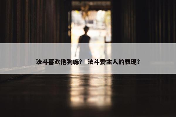 法斗喜欢他狗嘛？ 法斗爱主人的表现？