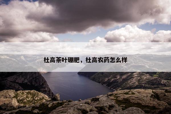 杜高茶叶硼肥，杜高农药怎么样