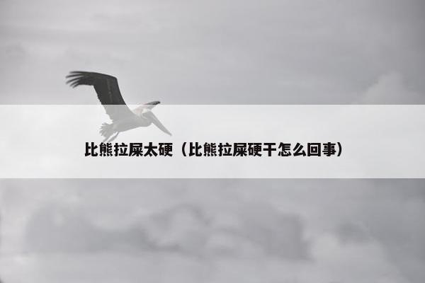比熊拉屎太硬（比熊拉屎硬干怎么回事）