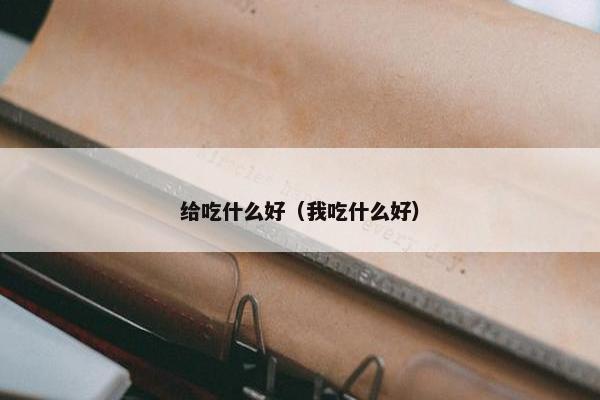 给吃什么好（我吃什么好）