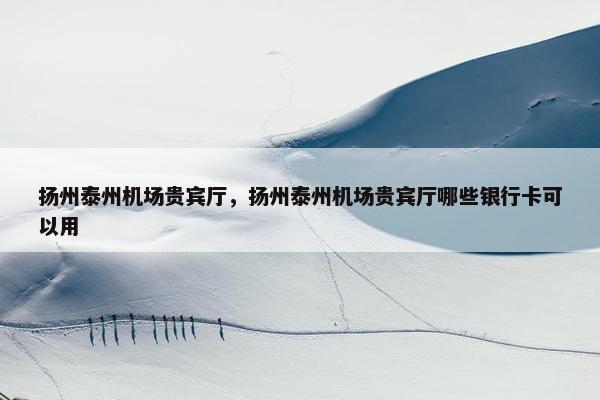 扬州泰州机场贵宾厅，扬州泰州机场贵宾厅哪些银行卡可以用