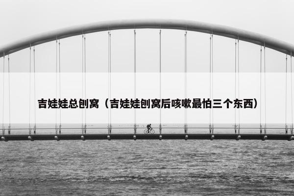 吉娃娃总刨窝（吉娃娃刨窝后咳嗽最怕三个东西）