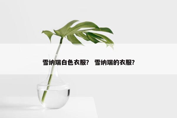 雪纳瑞白色衣服？ 雪纳瑞的衣服？