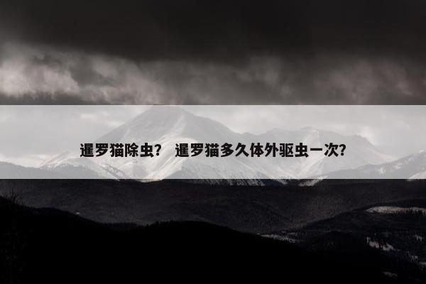 暹罗猫除虫？ 暹罗猫多久体外驱虫一次？
