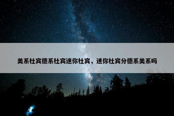 美系杜宾德系杜宾迷你杜宾，迷你杜宾分德系美系吗