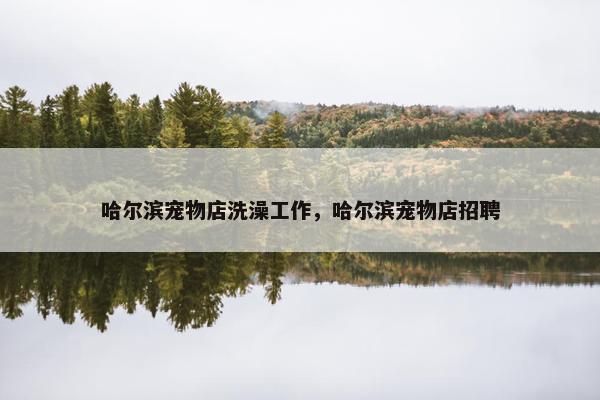 哈尔滨宠物店洗澡工作，哈尔滨宠物店招聘