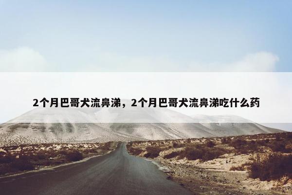 2个月巴哥犬流鼻涕，2个月巴哥犬流鼻涕吃什么药