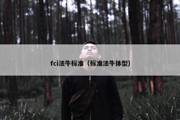fci法牛标准（标准法牛体型）