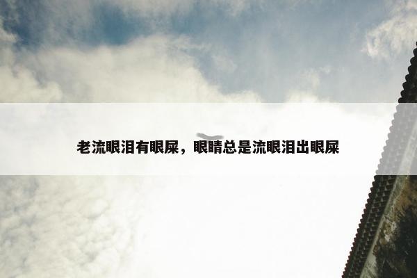 老流眼泪有眼屎，眼睛总是流眼泪出眼屎